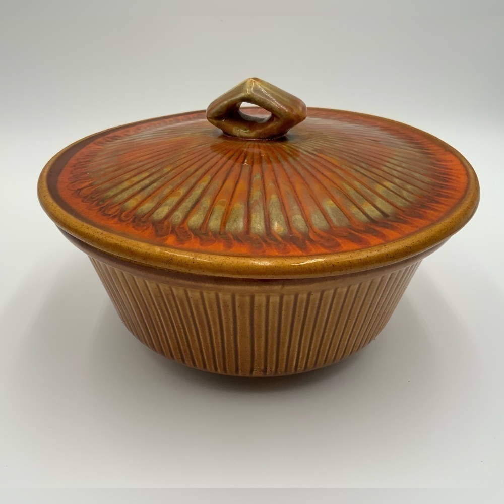 MCM CALIFORNIA POTTERY COVERED Casserole BOWL DISH #128